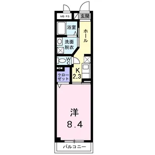 カンフィデンス三ヶ森【4階】の間取り
