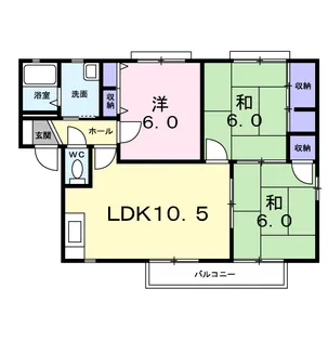 プレンティ嵐山A【1階】の間取り