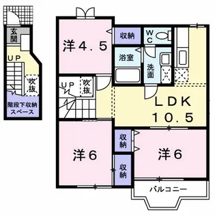 アメニティ広徳【2階】の間取り