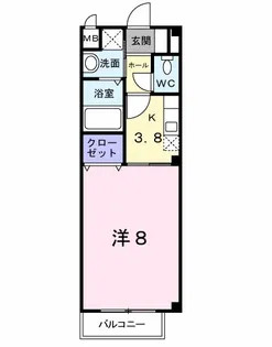 カレント上吉田I B棟【2階】の間取り