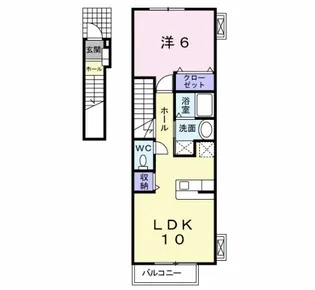 フィオーレ長行東二番館【2階】の間取り