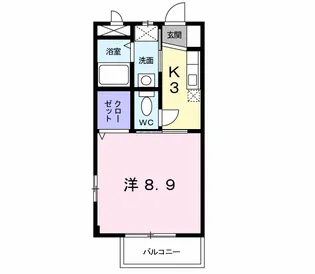 ネオガーデン朽網東【1階】の間取り