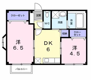 フィオーレ長行西【2階】の間取り