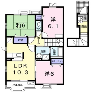カサブローテ【2階】の間取り