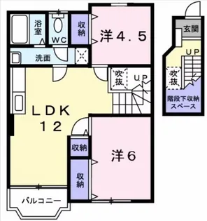 クレストール【2階】の間取り