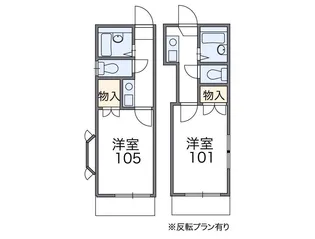 レオパレス枝光【205号室】の間取り