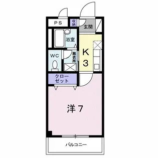 サンパーク田原【1階】の間取り