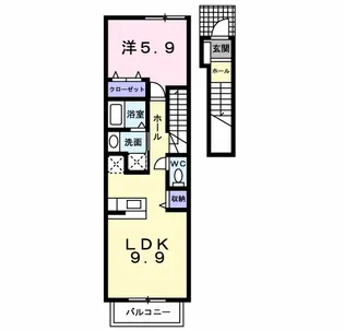 ジャン・アヴニールD【2階】の間取り