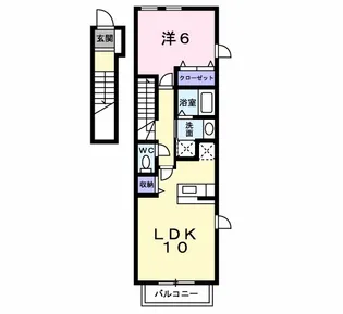 1LDKの間取り画像