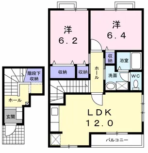 リス プランタンA【2階】の間取り