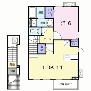 アルカンシエル・Y A【2階】の間取り