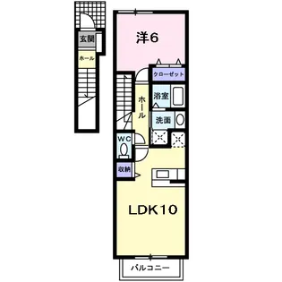 1LDKの間取り画像