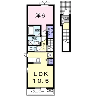 シャルム・コッティⅡ【2階】の間取り