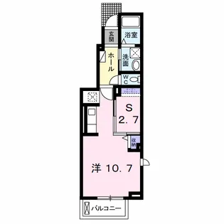ウエスト ヒルズIII【1階】の間取り