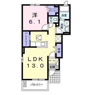メゾン・ド・ソレイユB棟【1階】の間取り
