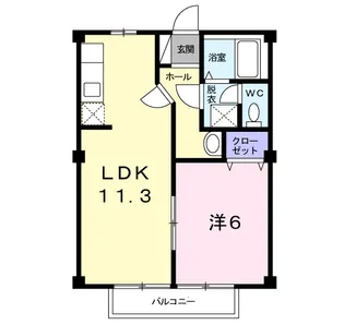 ファミールヒイラギ B棟【2階】の間取り
