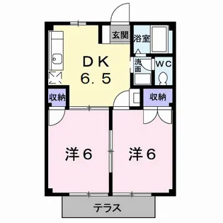 ファミールヒイラギB【1階】の間取り