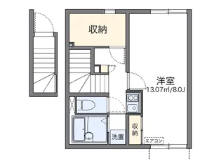 レオネクストソレイユ 井堀【203号室】の間取り