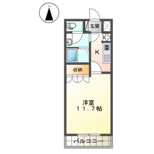 1Kの間取り画像