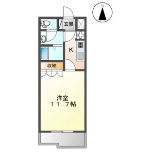 1Kの間取り画像
