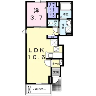 セゾン・ド・フルール【1階】の間取り