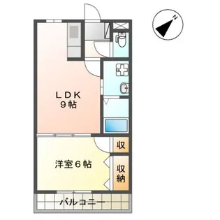フォンテーヌ二島【2階】の間取り