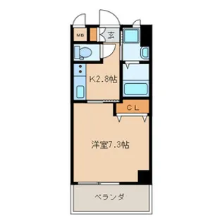 ERIOS COURT 香春口【303号室号室】の間取り