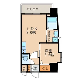 ERIOS COURT 香春口【505号室号室】の間取り