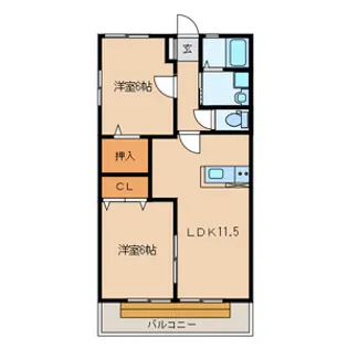 福岡県北九州市若松区高須東2丁目【アパート】の間取り