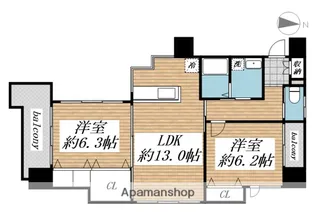 ハビテ下到津【2階】の間取り
