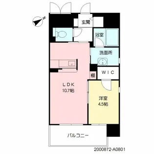 シャーメゾングランドソレイユ門司【8階】の間取り