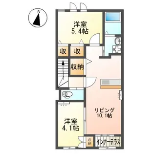 ラピュタ宮前【2階】の間取り