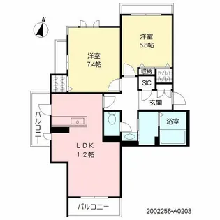エンジョイスペース鷹の巣【2階】の間取り
