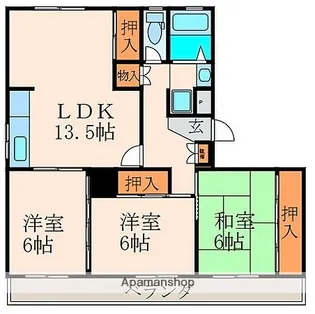 3LDKの間取り画像