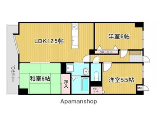 福岡県北九州市小倉南区星和台1丁目【マンション】の間取り