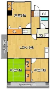 福岡県北九州市小倉南区南方5丁目【マンション】の間取り