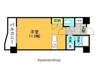 サンラビール小倉【206号室】の間取り