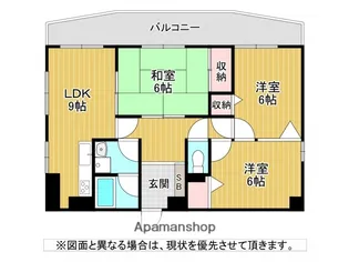 福岡県北九州市小倉北区大門2丁目【マンション】の間取り