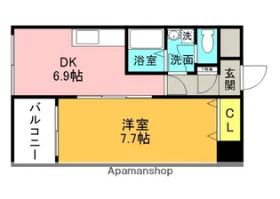 福岡県北九州市小倉北区竪町2丁目【マンション】の間取り