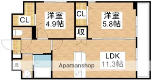 福岡県北九州市小倉北区香春口1丁目【マンション】の間取り