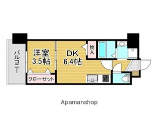 1DKの間取り画像