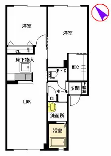 福岡県北九州市小倉南区東貫2丁目【アパート】の間取り