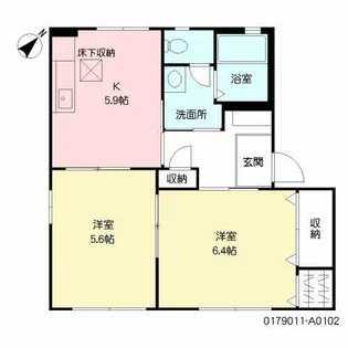 福岡県北九州市小倉南区沼緑町5丁目【アパート】の間取り