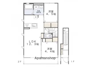 アリエッタ赤坂【2階】の間取り