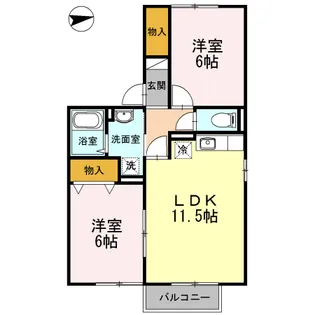 グリーンヒルズ宮前【2階】の間取り