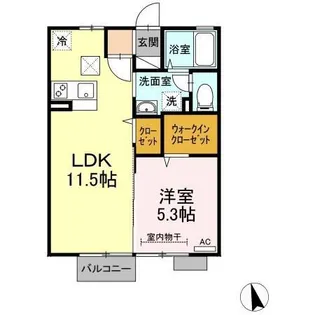 1LDKの間取り画像