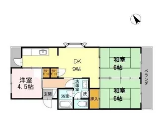 2LDKの間取り画像