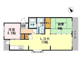 2LDKの間取り画像
