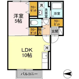 カーサロッソ【2階】の間取り
