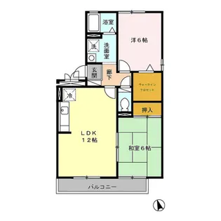 2LDKの間取り画像